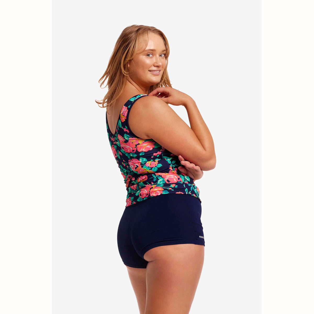 In Bloom Zip Front Tankini Swimsuit Funkita Form Zip Front Swim