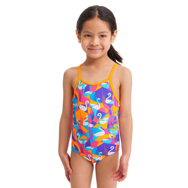 One Piece ECO Printed Swim Swan