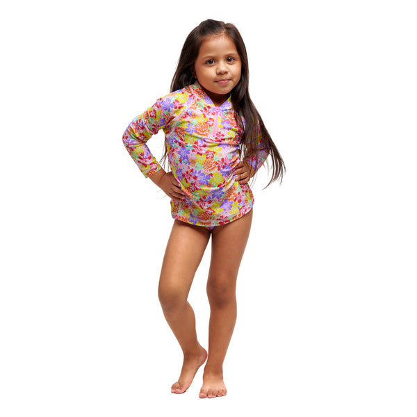 Langarm Badeshirt ECO Zippy Rash Vest Summer Garden