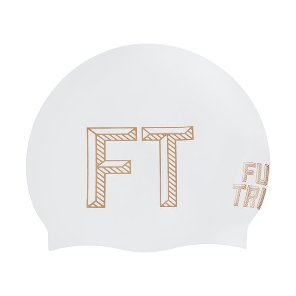 Badekappe Silicone Cap Stencilled White