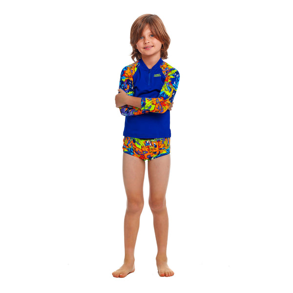 Langarm Badeshirt Zippy Rash Vest Mixed Mess