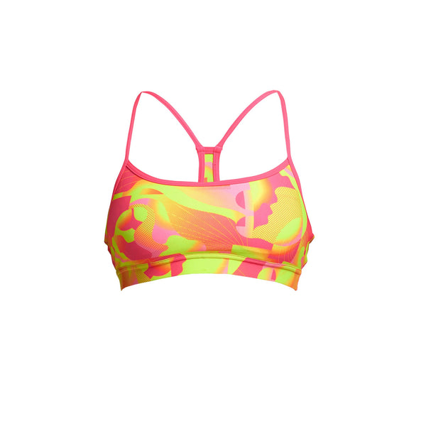 Bikinioberteil Swim Crop Top Pinged Pink