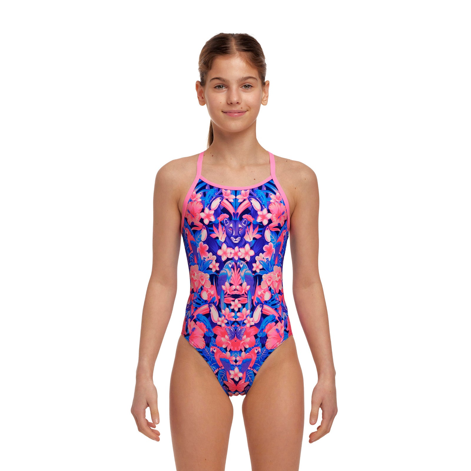 Funkita Girl's Eco Wing Tips Diamond Back One Piece Swimsuit - Ly