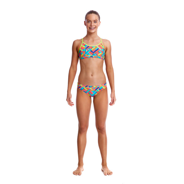 Bikini Set Racerback Panel Pop