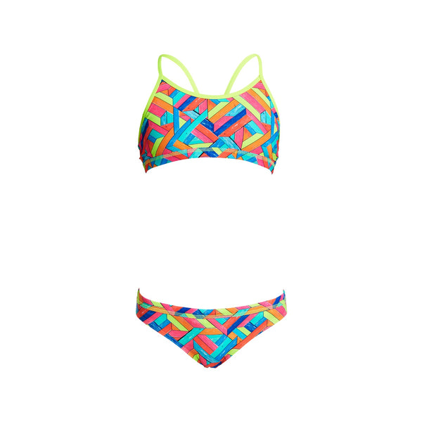 Bikini Set Racerback Panel Pop