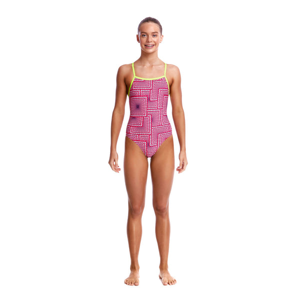 One Piece Strapped In Swim Spin