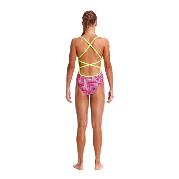 One Piece Strapped In Swim Spin
